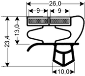 Uszczelka PCV wciskana z magnesem JPC-137